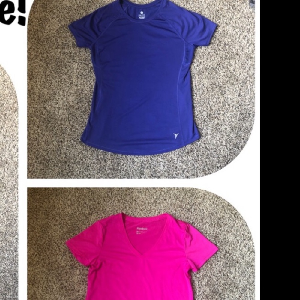 Old Navy/ Reebok Semi Fitted Activewear T-Shirts